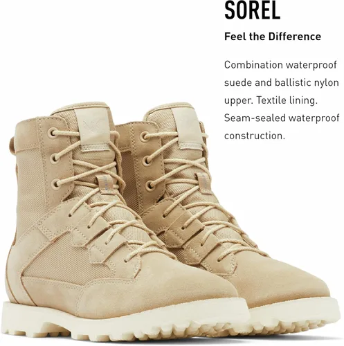 Vista 3 de SOREL Botas OTM Caribou para mujer, botas de nieve impermeables de gamuza y nailon