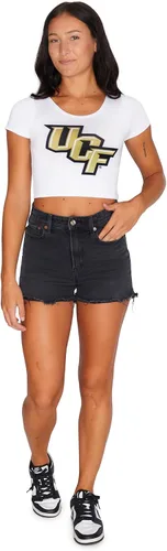 Vista 101 de Lojobands Camiseta corta ajustada para mujer, hecha en Estados Unidos, talla única