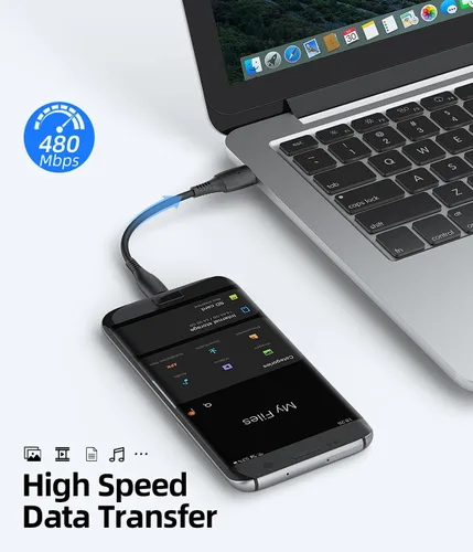 Vista 3 de Cable micro USB de 0.5 pies y 6 pulgadas, [3 unidades, 0.5 pies] cargador Android duradero cable corto cable de carga rápida para Samsung Galaxy S7
