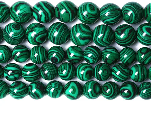 Vista 22 de 60 cuentas sueltas de piedra natural de turquesa africana de 0.236 pulgadas (6 mm) para hacer joyas, pulseras de bricolaje