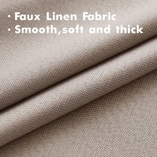 Vista 5 de MIULEE Cortinas con textura de lino de 90 pulgadas de largo, paneles de cortina opacas para dormitorio/sala de estar, cortinas aislantes térmicas