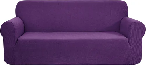 Vista 24 de CHUN YI - Funda elástica de 1 pieza para sillón grande, funda protectora suave de Jacquard con elastano, detalle de cuadros y parte inferior