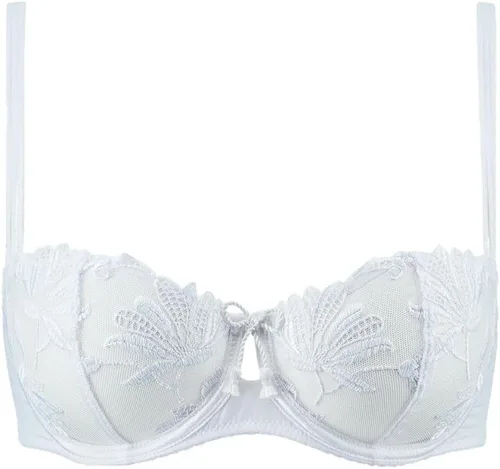 Vista 6 de Aubade Sujetador de media copa Lovessence para mujer, blanco (Blanc)
