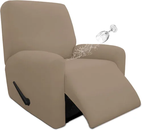 Vista 53 de Easy-Going Funda de sofá 100% impermeable doble de 3 piezas, elástica, suave, para perros, para sofá de 2 cojines separados, protector de muebles a