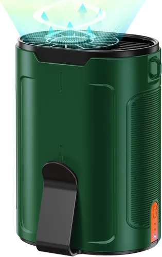 Vista 12 de Ventilador portátil AI 2025 recargable, 4 velocidades 6600 RPM fuerte flujo de aire, ventilador de cintura personal con hasta 25 horas de tiempo