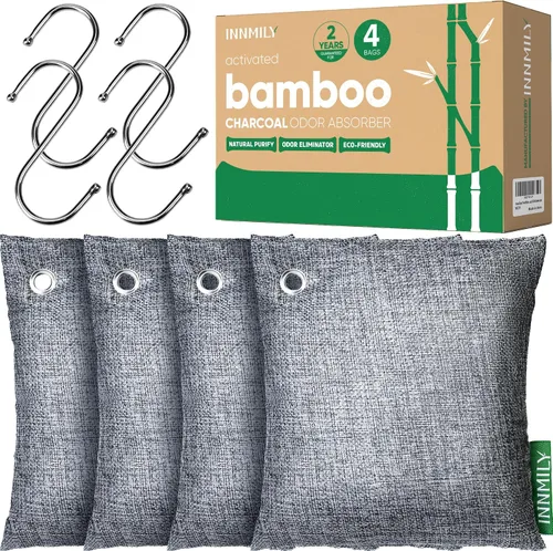 Vista 13 de Absorbedor de olores de carbón activado, ganchos grandes de 17.64 oz de ancho, eliminador de olores naturales para olores fuertes, bolsas