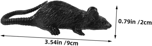 Vista 2 de Uonlytech 24pcs Realistic Fake Rat Prank Lightweight Mouse Figurines for Halloween Party Decorations Novelty Trick Joke Props Black and Gray