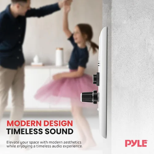 Vista 6 de Pyle Receptor BT Inalámbrico de Pared – Receptor de Control de Audio de 100W para Pared con Amplificador Integrado, Entradas USB/Micrófono/Aux