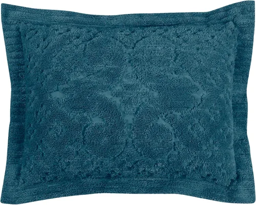 Vista 45 de Better Trends Colección Ashton - Colchas de chenilla con mechones, tamaño individual, color negro, 100% algodón, diseño de medallón de chenilla