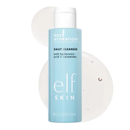 Vista 8 de e.l.f. SKIN Holy Hydration! Limpiador diario Mini, limpiador facial para eliminar el exceso de aceite, impurezas y maquillaje, fabricado con ácido