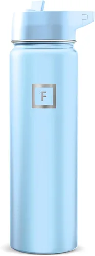 Vista 15 de IRON °FLASK Botella de agua de boca ancha de 32 onzas con pajita Aurora