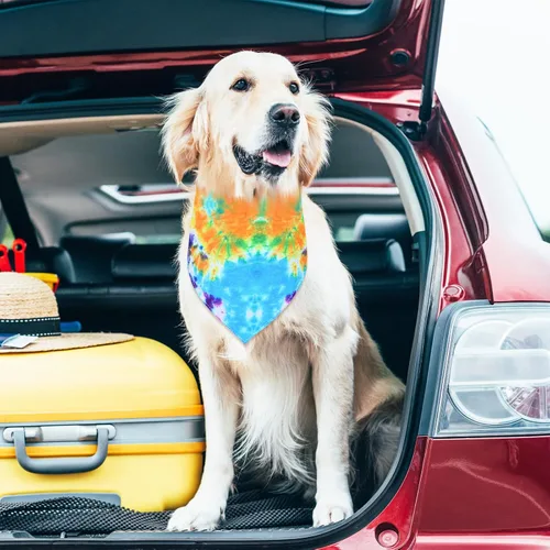 Vista 6 de Silkfly 50 bandanas de verano para perros, bufandas para mascotas, para salón de aseo, triangular, lavable, babero, pañuelo, para fiestas