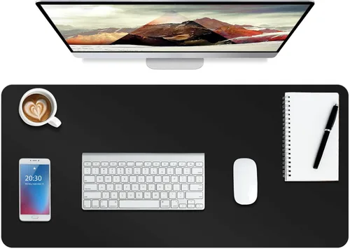 Vista 41 de Boutilon Protector de cuero para escritorio, alfombrilla de mouse antideslizante, alfombrilla de escritorio para laptop, alfombrilla de mouse