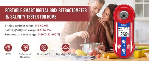 Vista 7 de Refractómetro de Brix y de la salinidad de Digitaces, prueba