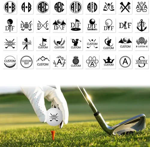 Vista 2 de xrlsg Sello de pelota de golf personalizado, sello de pelota de golf con monograma, regalos para golfistas, papá, marido, novio