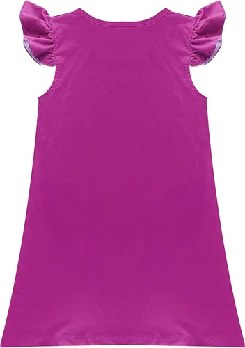 Vista 2 de LuckyBaby Vestido de disfraz para niñas pequeñas, vestido de manga larga, cuello redondo, suministros de fiesta de cumpleaños, vestidos de 2 a 7 años