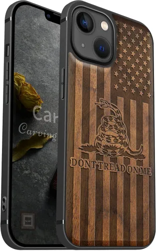 Vista 20 de Carveit Funda magnética de madera para iPhone 13 [madera natural y TPU suave] Funda protectora de madera única a prueba de golpes compatible