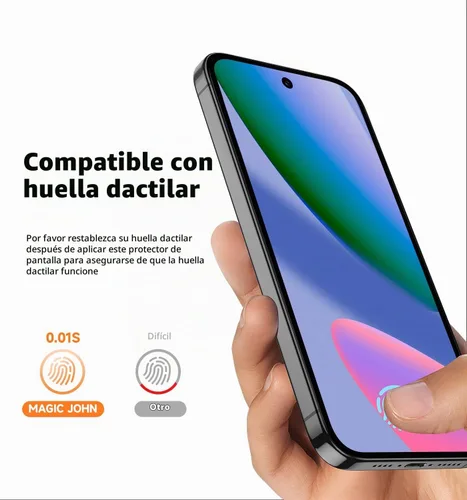Vista 4 de MAGIC JOHN Paquete de 2 protectores de pantalla de vidrio templado para Google Pixel Google Pixel 10/10 Pro, eliminación automática de polvo, sin