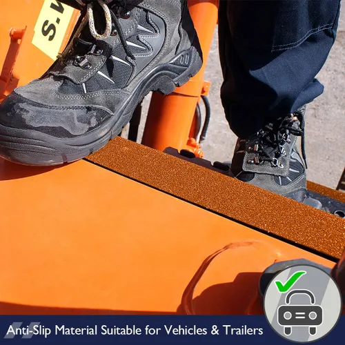 Vista 7 de Heskins LLC Cinta de agarre de seguridad estándar naranja