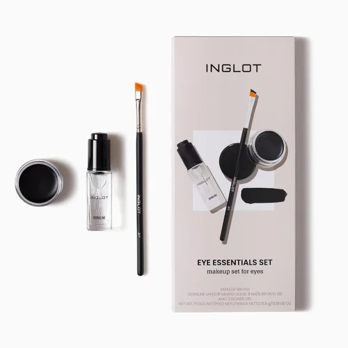 Vista 3 de Inglot Eye Essentials Set Duraline + AMC Eyeliner Gel 77 + Brocha de Maquillaje 31T