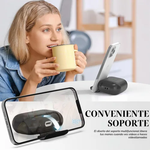 Vista 3 de Funda AirPods Pro de 2ª/1ª generación con kit de limpieza (HaloLock), soporte ajustable antideslizante, revestimiento antihuellas y precisión