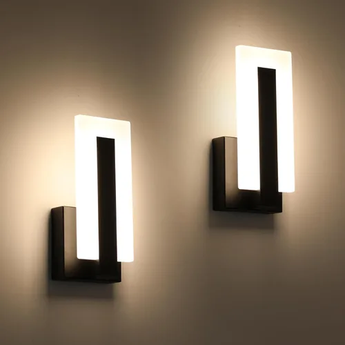 Vista 8 de Apliques de Pared Modernos con Conexión Directa, Ajuste de Brillo Sin Escalas del 10%-100%, 7W, LED de Acrílico, Luz de Pared Adecuada para Sala
