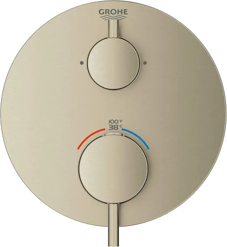 Vista 3 de GROHE 24151EN3 Atrio - Moldura termostática de doble función con 2 manijas, níquel cepillado InfinityFinish
