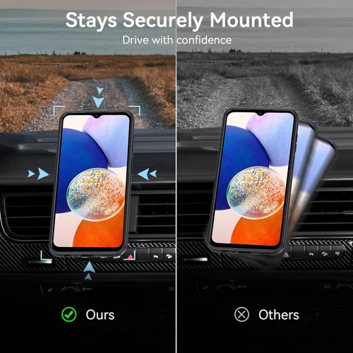 Vista 3 de Funda magnética para Samsung Galaxy A15, Samsung A15 5G con protector de pantalla, [protección contra caídas de grado militar] Funda protectora
