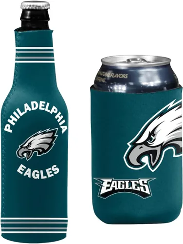 Vista 5 de Soporte aislante para latas y botellas de fútbol americano enfriador de bebidas Huggie (Nueva Orleans (Saints) - Negro) Nueva Orleans (Santos)