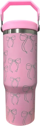 Vista 15 de Botella de agua de acero inoxidable de 40 oz taza Longhorn Bottle Bull Tumbler Cow Gift Western Water Bottle Cup (24oz Cream(90)-Longhorn (D35))