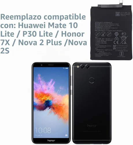 Vista 4 de Batería HB356687ECW compatible con Huawei Mate SE/Mate 10 Lite / P30 Lite/Honor 7X / Nova 2 Plus/Nova 2S con herramientas