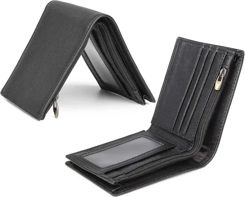Vista 3 de Polare - Cartera plegable de cuero para hombre con bloqueo RFID Classic