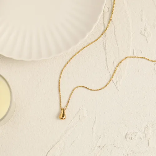 Vista 5 de InzheG Long Gold Pendant Necklace 18K Gold Plated Statement Simple Sweater Necklace Fashion Dainty Necklace Chain Charms Rope Chain Thin Italian
