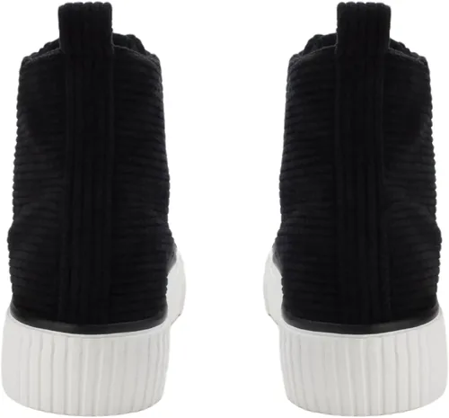 Vista 9 de PepStep Women's Fashion Platform High Top Sneakers, Cute Corduroy or Faux Lamb's Fur UpperMemory Foam Insole,Trendy Slim Shoe Lace