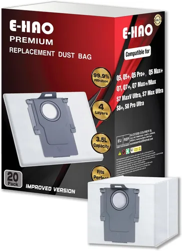 Vista 8 de Paquete de 12 bolsas de polvo al vacío para Roborock serie Q10/Q8/Q7/Q5/S8/S7/G10 12 bolsas para la serie S/Q