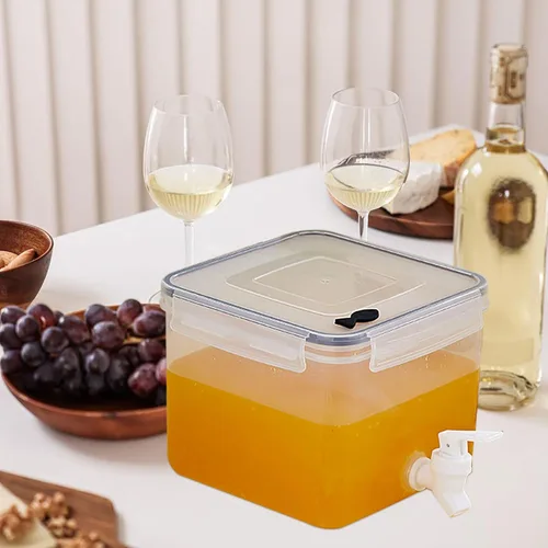 Vista 8 de Cabilock Hervidor de agua para refrigerador con grifo dispensador de bebidas para bebidas frías, material seguro para jugo de agua y almacenamiento