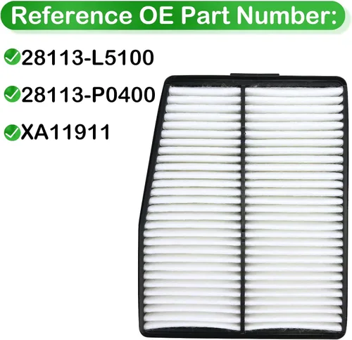 Vista 2 de Filtro de aire de motor 28113-L5100 compatible con Hyundai Sonata 2020-2023 Hyundai Santa Fe 2021-2023 Hyundai Tucson 2021-2023 Kia Sorento 2023 Kia