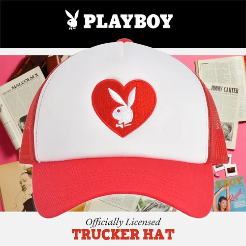 Vista 2 de Concept One Playboy Trucker - Gorra de béisbol ajustable de malla con ala curvada