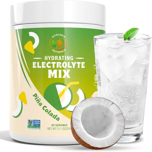 Vista 11 de Polvo de electrolitos – Mezcla de hidratación de manzana crujiente sin azúcar 90 porciones Keto, vegano, sin gluten Electrolitos naturales