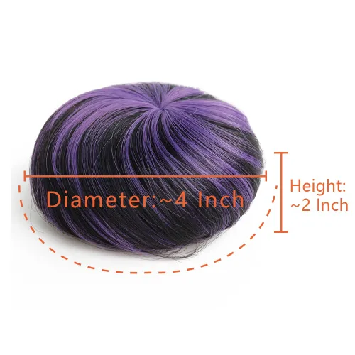 Vista 3 de Extensiones de moño para el cabello, accesorio para peluca