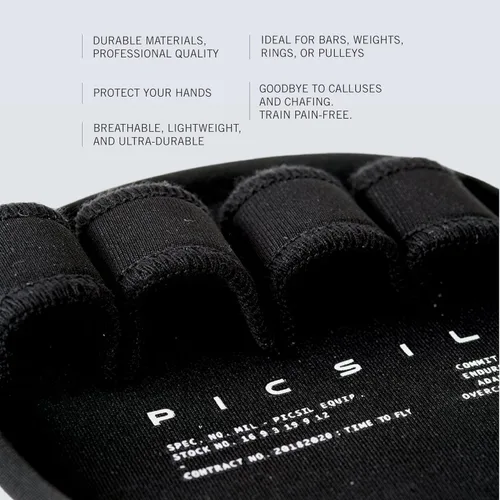 Vista 3 de PICSIL Almohadillas de agarre de fitness, la alternativa a los guantes de gimnasio, almohadillas de levantamiento para levantamiento de pesas