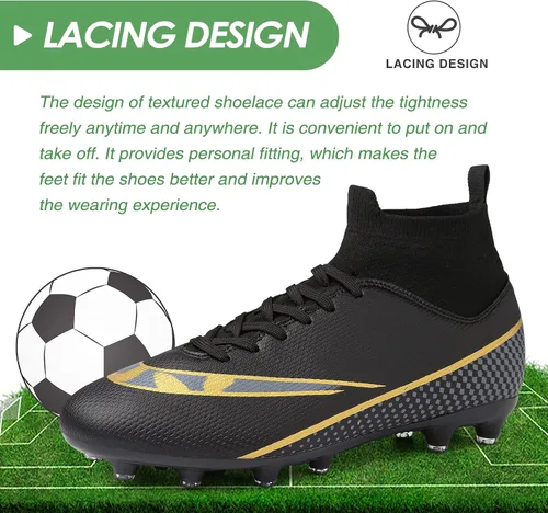 Vista 4 de CBUSTER Soccer Cleats Mens Women Outdoor Soccer Shoes for Big Boy AG TF