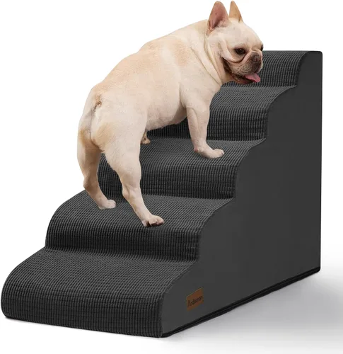Vista 18 de Aodisman Escaleras para perros y gatos pequeños,Rampa para mascotas de 3 Beige