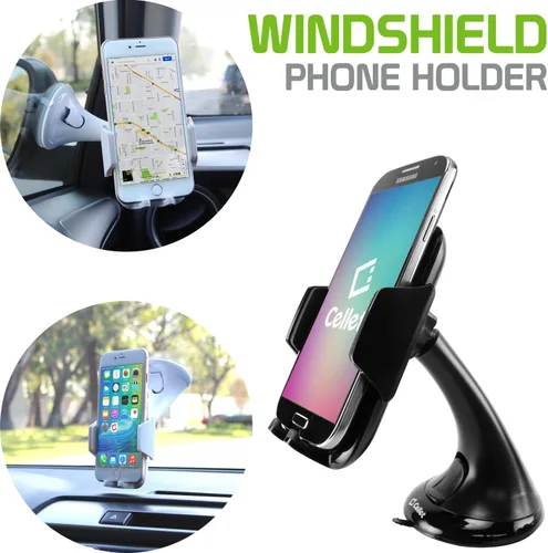 Vista 2 de Cellet Soporte de teléfono para parabrisas de automóvil, soporte para teléfono compatible con iPhone y teléfonos inteligentes Android