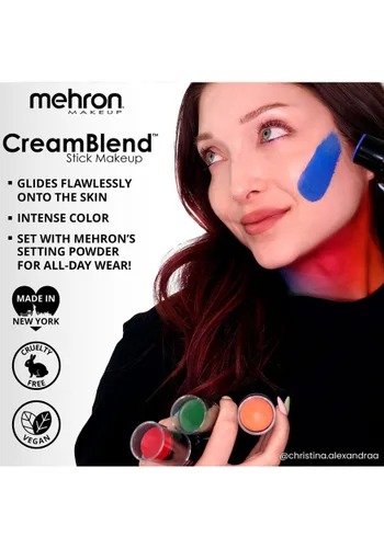 Vista 4 de Mehron CreamBlend Stick de Maquillaje Morado Multicolor