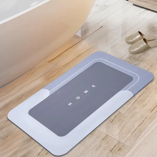 Vista 22 de Housego Tapete mágico de baño absorbente, alfombra de secado rápido, tapete mágico de baño antideslizante, alfombra de piso con respaldo de goma
