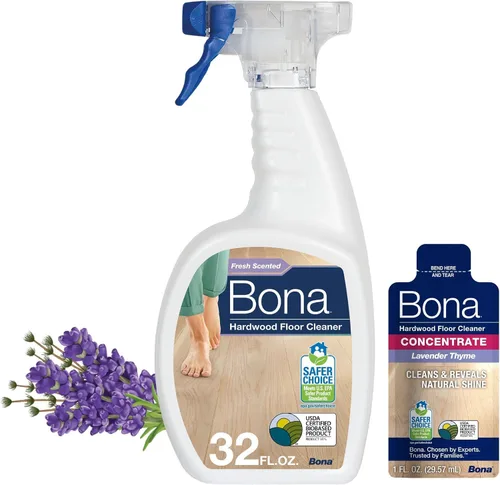 Vista 10 de Bona® Spray limpiador de pisos de madera dura, 32 onzas líquidas, madera de cedro, incluye botella llena + recambio de concentrado para limpieza