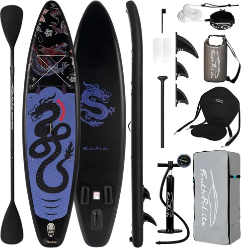 Vista 26 de FEATH-R-LITE Inflatable Stand Up Paddle Board with Beginner SUP Accessories