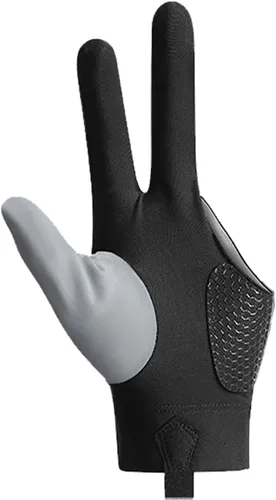 Vista 13 de Guantes de billar de 3 dedos, guantes de billar para mano izquierda y diestra, transpirables, antideslizantes, para billar Mano izquierda negra