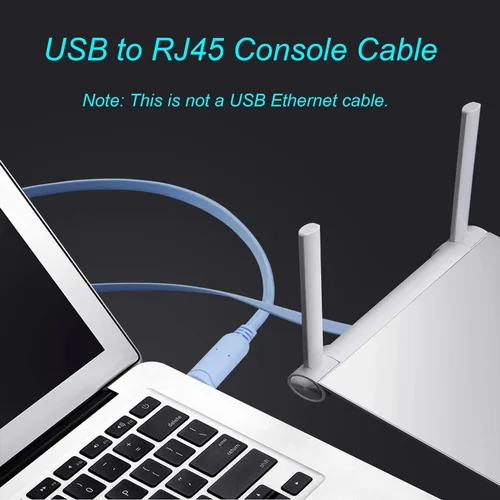 Vista 4 de Cable de consola USB RJ45 para consola de conmutadores Cisco con chip FT232RL compatible con Cisco, NETGEAR, Ubiquity, LINKSYS 1.8m